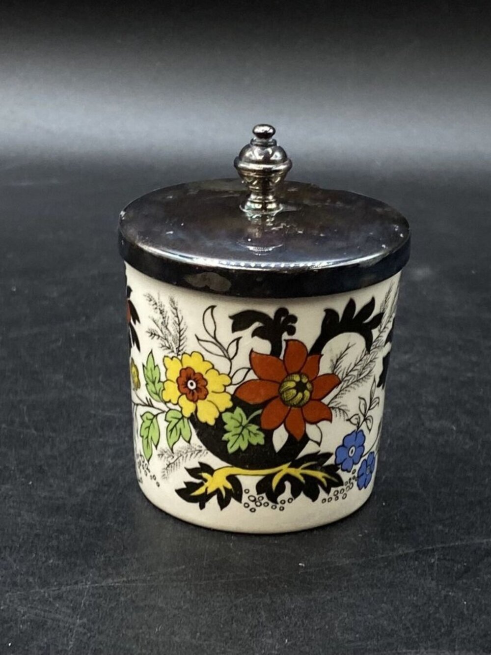 Pagoda Sandland Hanley Staffordshire Lidded Jam England No Spoon
